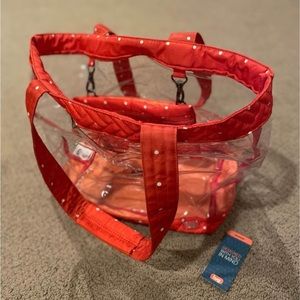 Lug Peekaboo Sunset Polkadot Tote w/removable wristlet